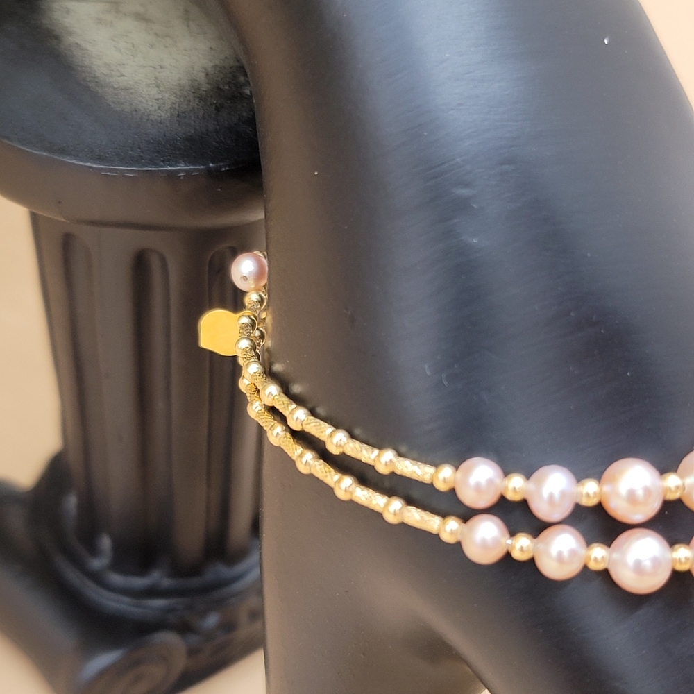 18k Real Solid Yellow Gold Bangles - image 5